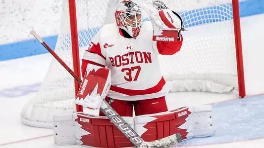 Callie Shanahan makes a glove save