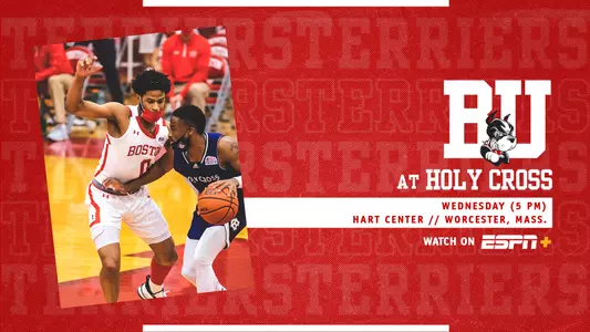 Boston University men's basketball will visit Holy Cross on Wednesday for a 5 p.m. tip on ESPN+