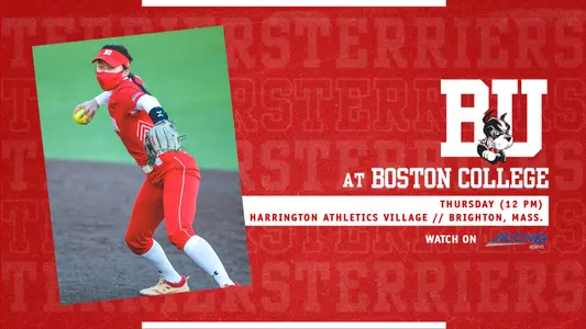 The Boston University softball team will visit Boston College on Thursday with the ACC Network Extra broadcast set to begin at 12 p.m.