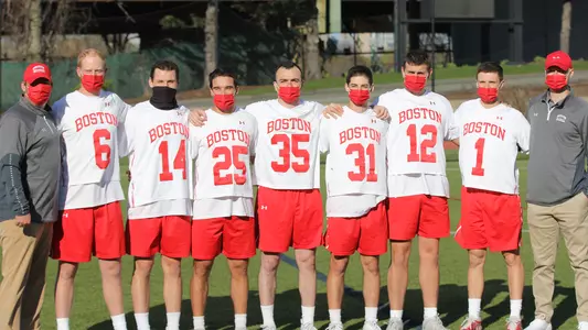 The men's lacrosse senior class
