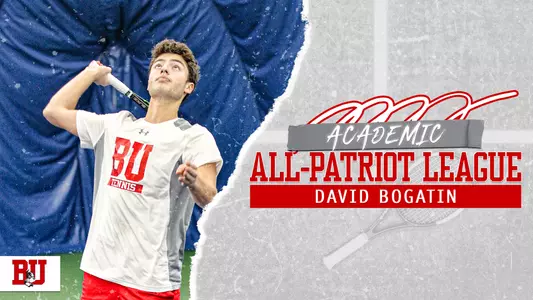 Boston University men's tennis player David Bogatin was named to the Patriot League All-Academic Team.