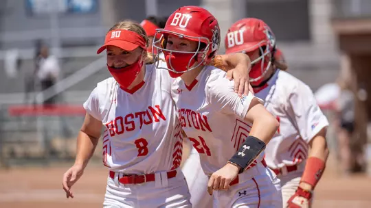 Allison Boaz and Lauren Nett celebrating the win