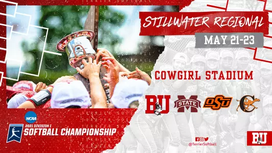 Boston University softball team will compete at the Stillwater NCAA Regional on May 21-23 with Oklahoma State, Mississippi State and Campbell.