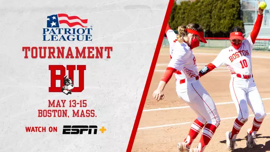 Boston University softball team will host the Patriot League tournament on May 13-15 with ESPN+ showing all of the games.