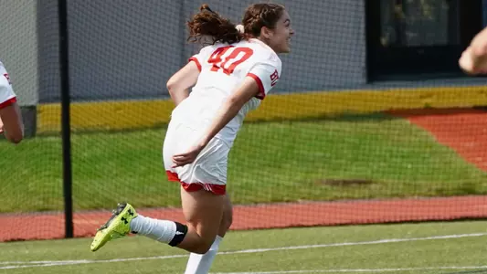 Jenna Oldham celebrates a goal
