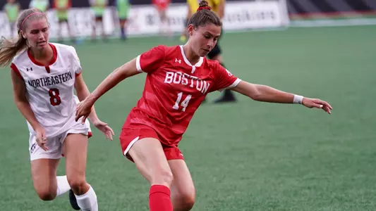 Amy Thompson playing soccer