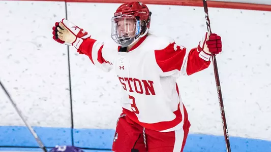 Liv Haag celebrates a goal