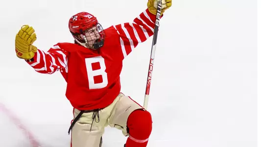 Domenick Fensore celebrates a goal