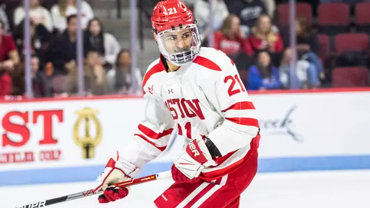 Devin Kaplan playing hockey