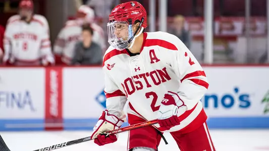 Case McCarthy playing hockey