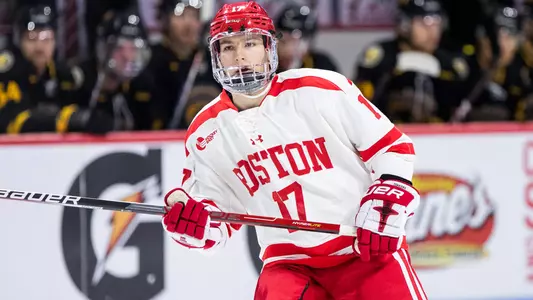 Quinn Hutson playing hockey