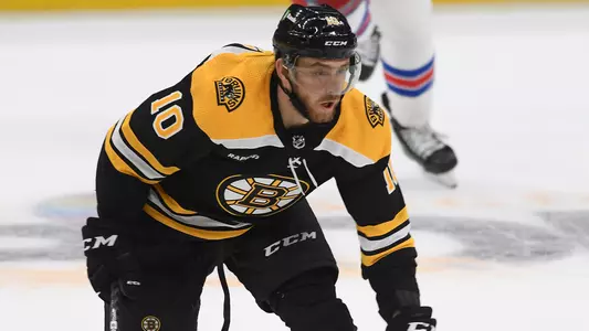 AJ Greer skating for the Boston Bruins