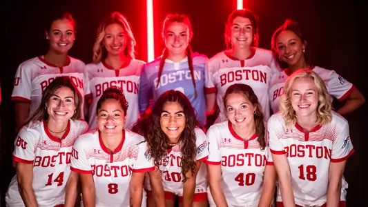 Photo of the 10 BU women's soccer seniors.