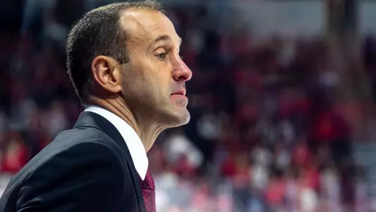 Jay Pandolfo looking at the ice while coaching