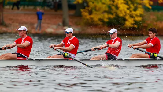 Photo of the men's crew Championship 4+ crew at the 2022 Head of the Charles.