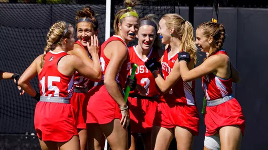 Goal celebration vs. Holy Cross