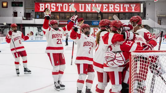 BU WIH Celebrates Win vs RPI