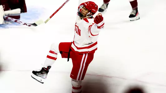 Ryan Greene celebrates his goal against UMass on Nov. 12