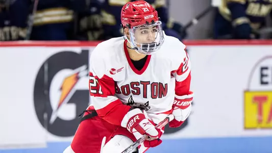 Devin Kaplan playing hockey