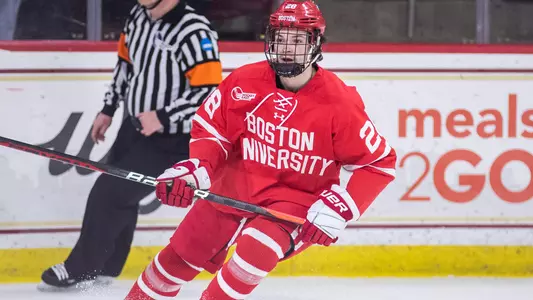 Ethan Phillips playing hockey