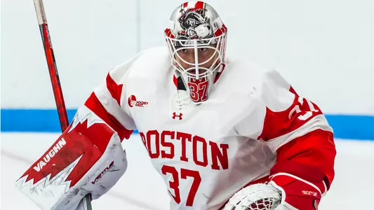 Callie Shanahan playing goalie