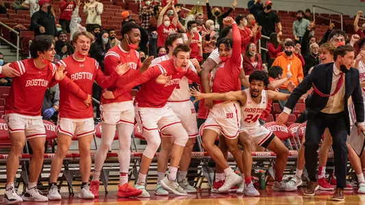 Bench reaction vs. Army - Mathon 3-point play