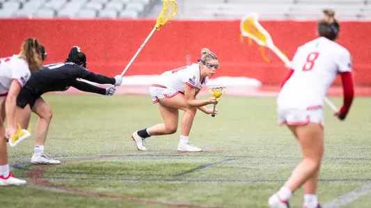 Matty Spaeth waits before a free position attempt against Army.