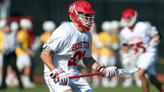 Nik McFarland playing lacrosse