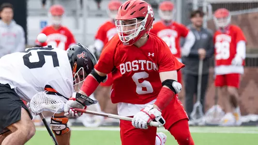 Conor Calderone winning a faceoff