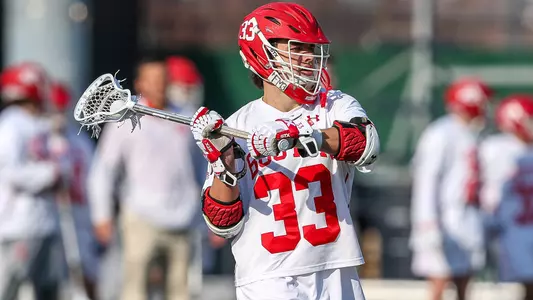 Matt Hilburn playing lacrosse