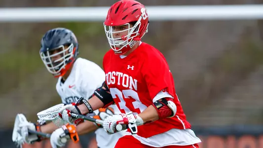 Matt Hilburn playing lacrosse