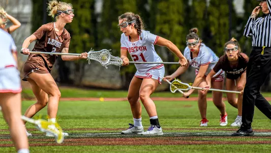 Jennifer Barry waits for a draw against Lehigh.
