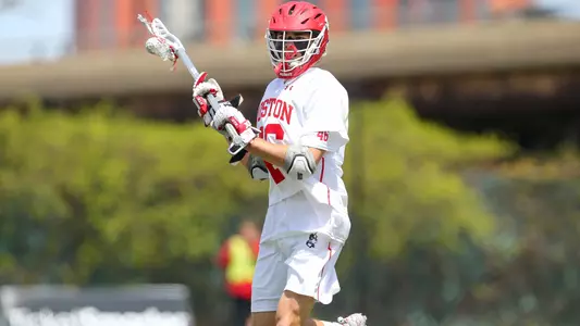 Dane DeGoler playing lacrosse