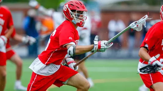 Dane DeGoler playing lacrosse