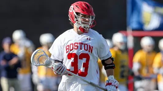 Matt Hilburn playing lacrosse