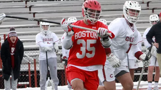 Matt Caccese playing lacrosse