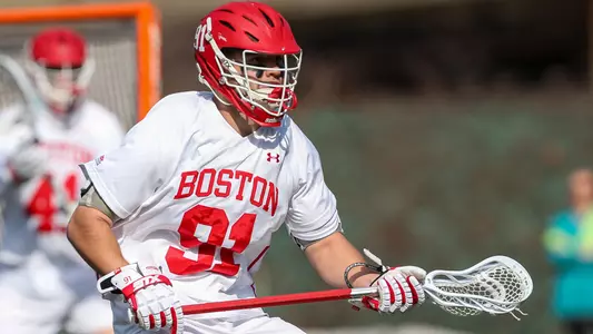 Nik McFarland playing lacrosse