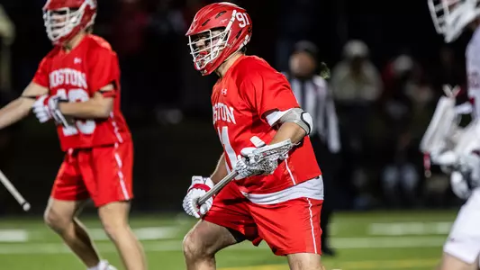 Nik McFarland playing lacrosse