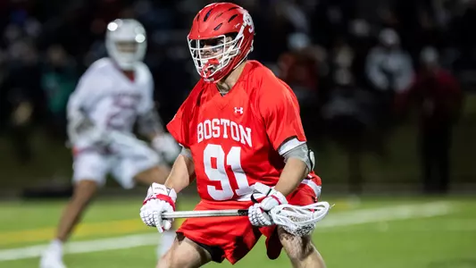 Nik McFarland playing lacrosse