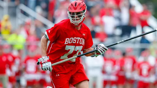 Patrick Morrison playing lacrosse