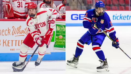 Action photos of Ty Gallagher and Lane Hutson