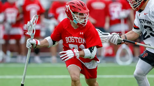 Matt Baugher playing lacrosse