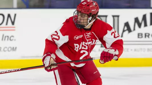 Brian Carrabes playing hockey