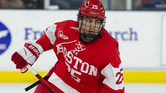 Sam Stevens playing hockey