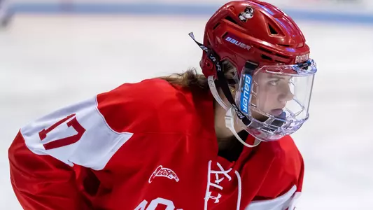 Lacey Martin playing hockey