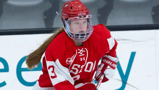Liv Haag playing hockey