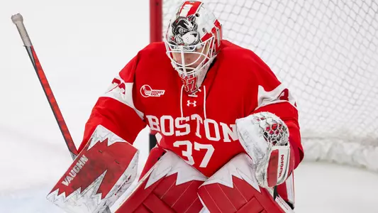 Callie Shanahan playing goalie