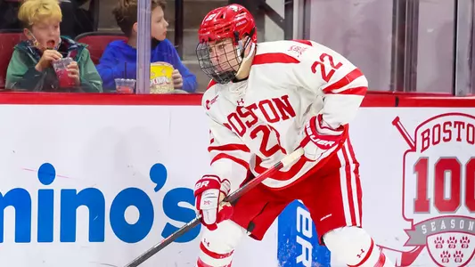 Brian Carrabes playing hockey