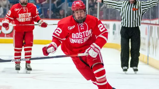 Brian Carrabes playing hockey