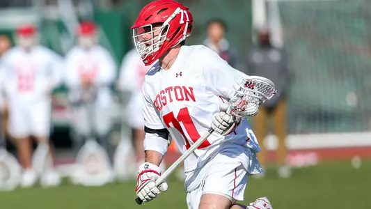 Matt Baugher playing lacrosse